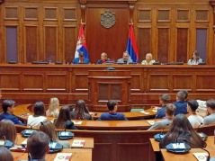 20 October 2024 National Assembly Deputy Speaker Marina Ragus at the conference of the students of the Faculty of Law, University of Belgrade